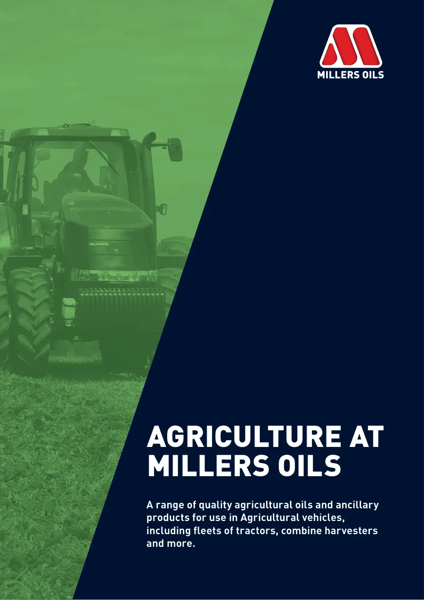 Official Millers Oils Agriculture brochure cover