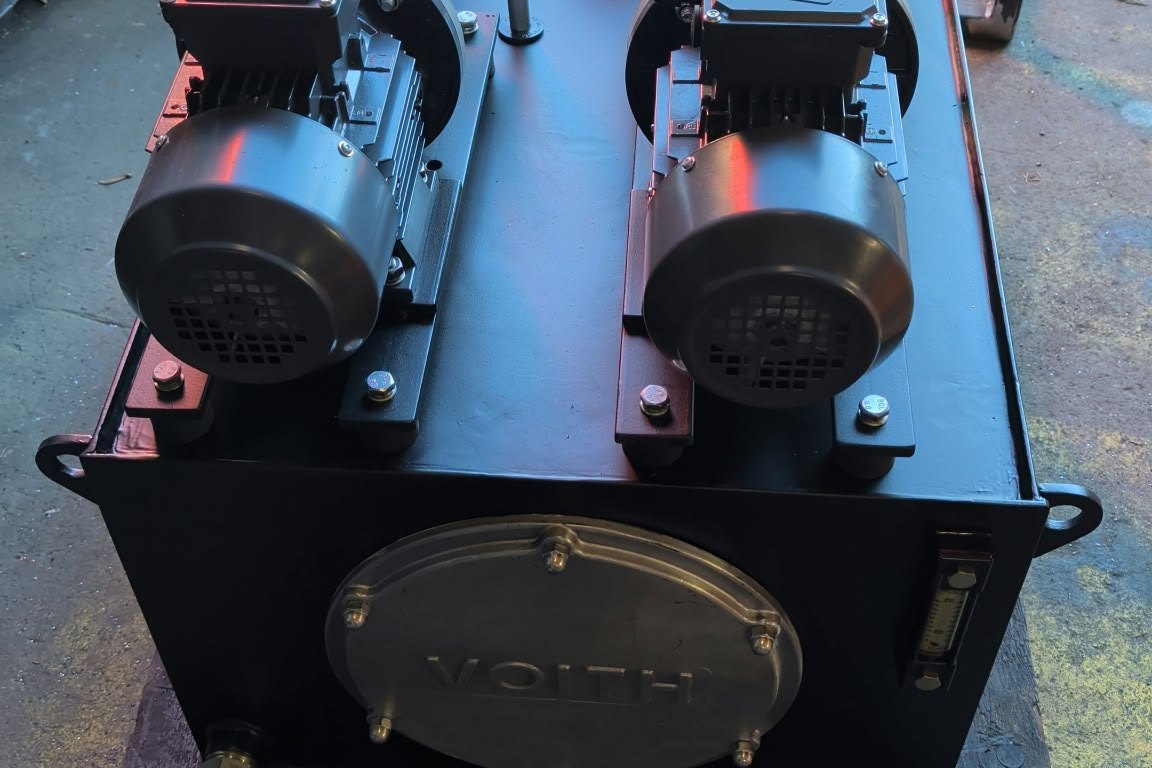 Rear view of new hydraulic power pack