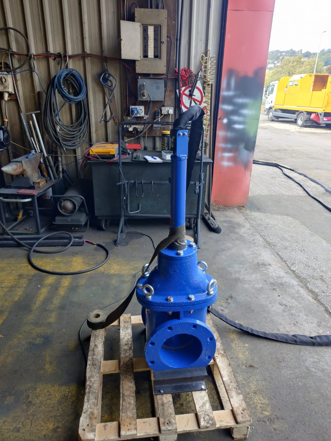 Refurbished reservoir water valve assembly ready for testing and installation